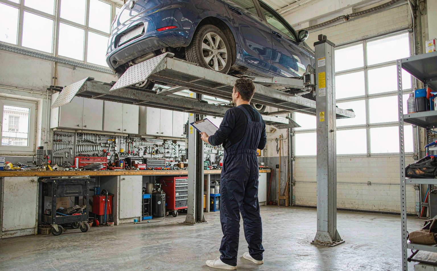Home Vehicle inspection bay at Shah Jee Traders Ltd